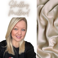 shelley mclaughland - beige silk fabric