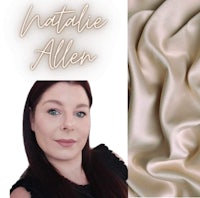 an image of a woman with long hair and a piece of fabric