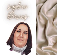 a portrait of a woman with the words sophie davies
