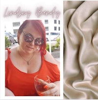 a woman is holding a glass of wine next to a picture of a woman